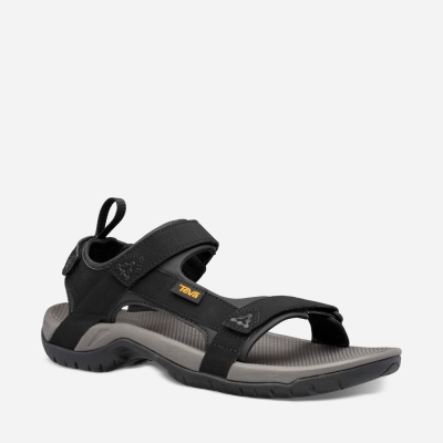 Teva Meacham - Men's Teva Hiking Sandals - Black | India (LEIF58132)